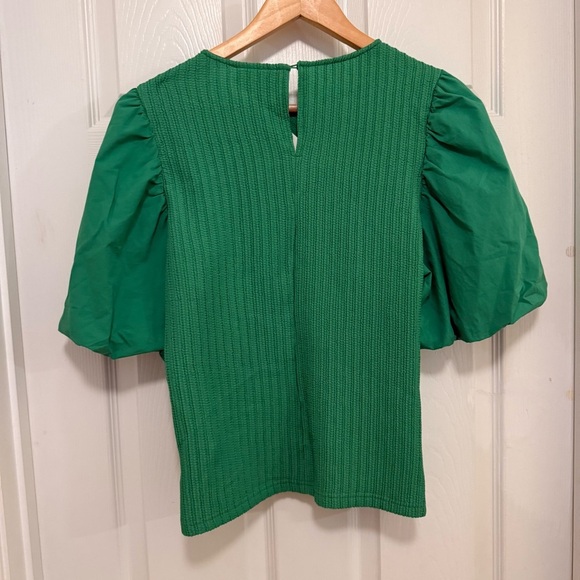 NWT MELLODAY Textured Balloon Sleeve Blouse - Picture 2 of 7